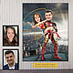 Anniversary gift for Marvel/DC fans. Iron Man, Wonder Woman, Movie souvenirs, Moscow,  Фото №1