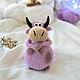 Order Bullhead knitted lilac. fesartdecor (fesartdecor). Livemaster. . Stuffed Toys Фото №3