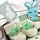 Мятный кролик - Подарочный бокс для младенца, Baby box. Подарки для новорожденных. Кошака~Вышивака. Ярмарка Мастеров.  Фото №6