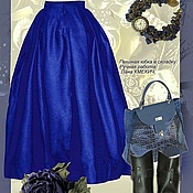 Одежда handmade. Livemaster - original item Long skirt with pleats iris. Handmade.