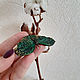 Green Moth brooch made of polymer clay, Brooches, Domodedovo,  Фото №1