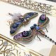 Brooch-pin: Brooch dragonfly lilac. Brooches. Ludmila (Ludmila-biser) (Ludmila-biser). My Livemaster. Фото №6