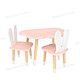 Детский стол и стульчики розового цвета. Мебель для детской. Bambini Letto. Эко мебель на заказ. Интернет-магазин Ярмарка Мастеров.  Фото №2