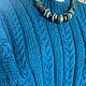 Платье вязаное длинное Петроль. Платья. IRIS CRAFT. Ярмарка Мастеров.  Фото №4