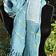 Scarf, stole 'Blue sky', linen, Holland. Vintage hats. Dutch West - Indian Company. Online shopping on My Livemaster.  Фото №2