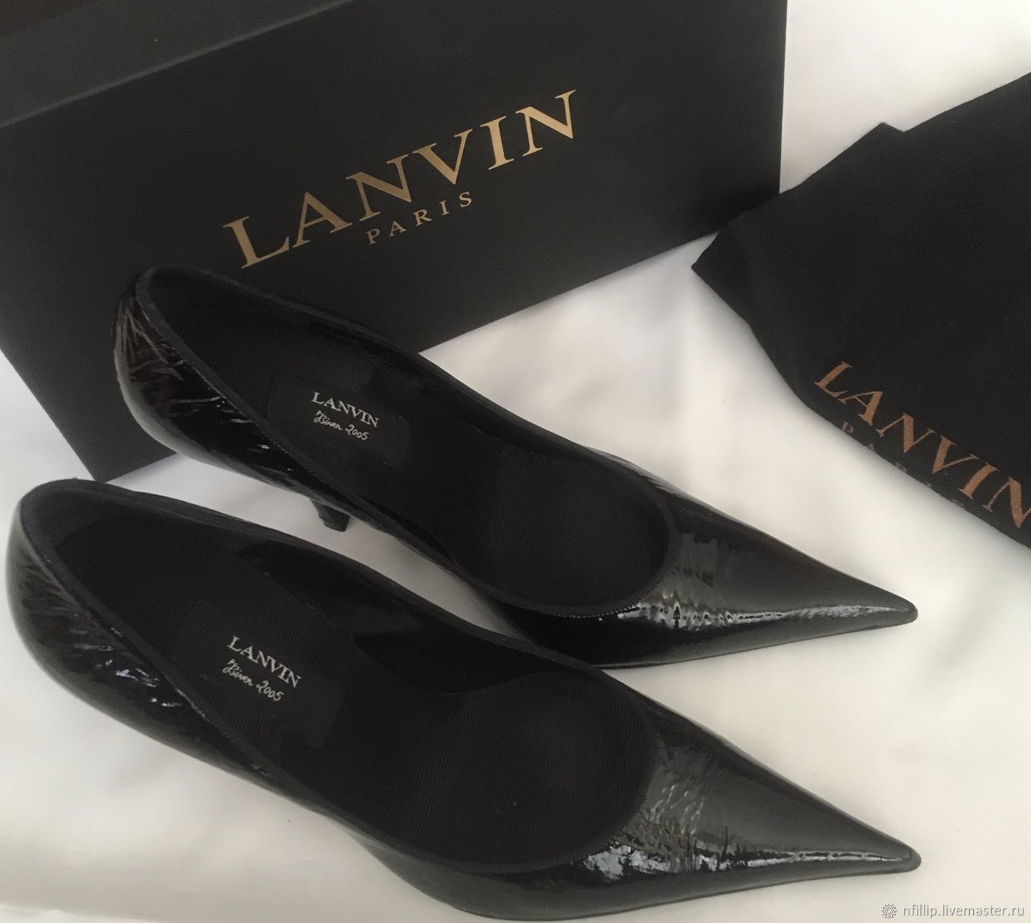 Винтаж: Туфли чёрные LANVIN купить в интернет-магазине Ярмарка Мастеров ...