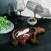 Посуда handmade. Livemaster - original item Wooden cedar menagerie for serving dishes and snacks.. Handmade.
