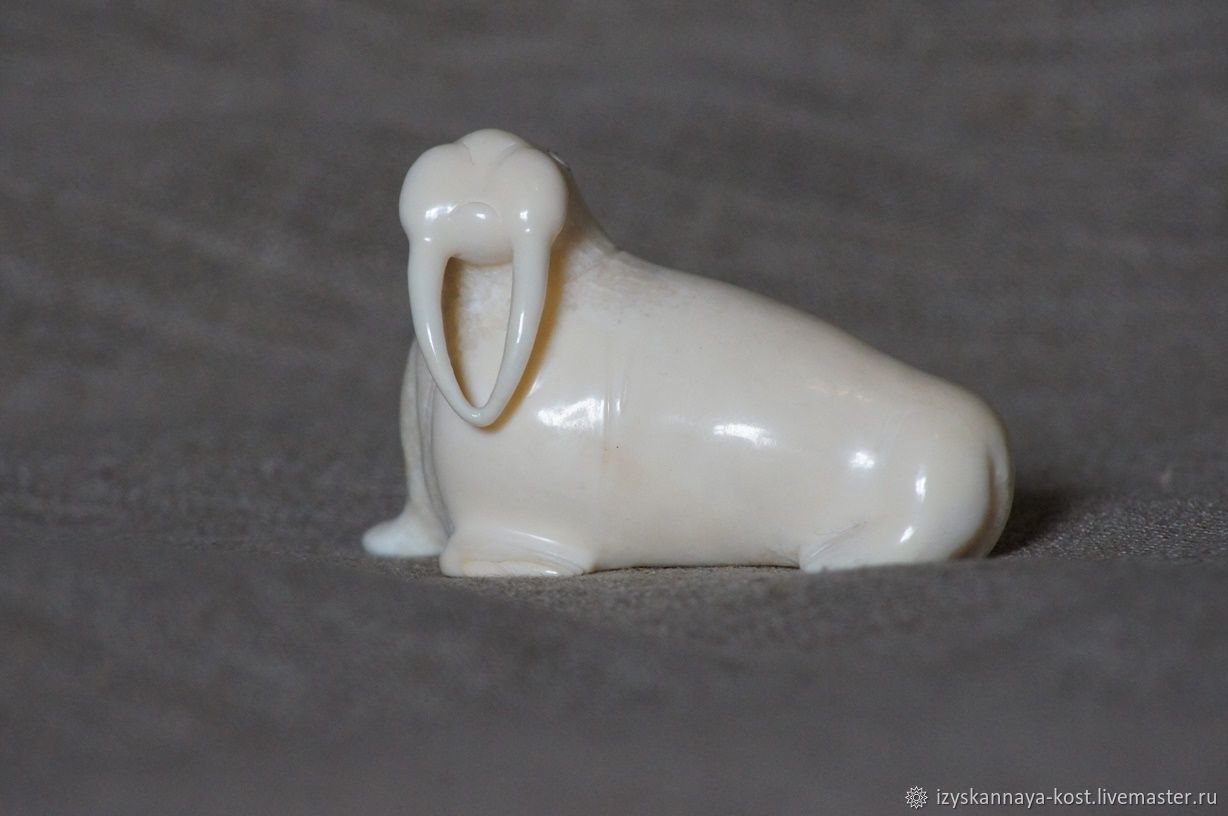 Статуэтки: Скульптура из клыка моржа "Морж" в интернет-магазине Ярмарка ...