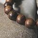 Браслет из американского ореха. Браслет из бусин. Sphere Art Wood. Интернет-магазин Ярмарка Мастеров.  Фото №2
