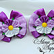 Bows for hair 'Pansy'. Art. R. -256. Scrunchy. sapegina. Online shopping on My Livemaster.  Фото №2