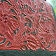 Сумка кожаная с цветочным орнаментом, Классическая сумка, Абакан,  Фото №1