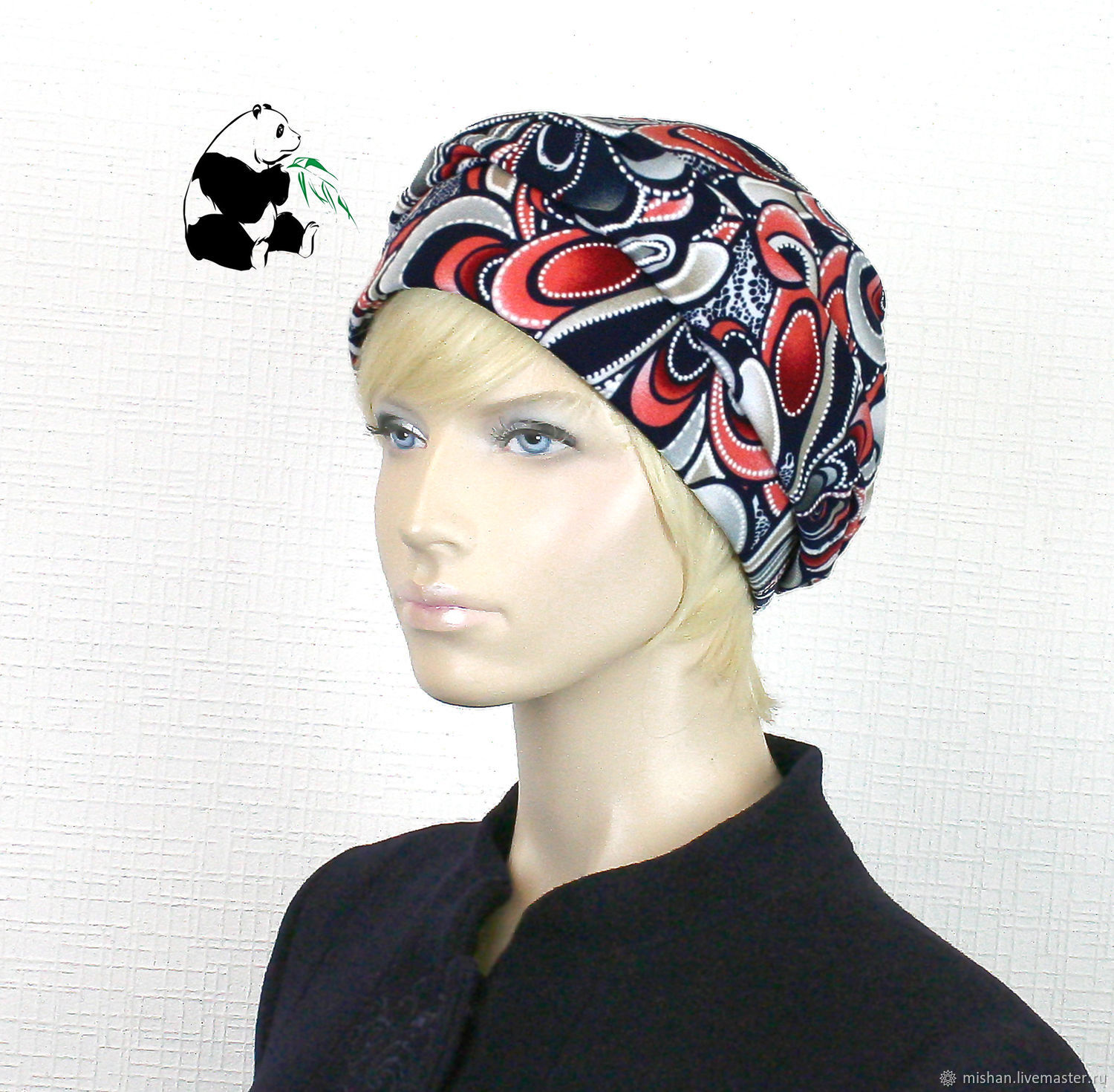 Stylish women's summer bandana hat made of knitwear, Bandanas, Ekaterinburg,  Фото №1