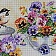 Order Set for embroidery with beads' pansies No. №2'. Beaded embroidery from Laura. Livemaster. . Embroidery kits Фото №3