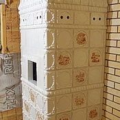 Ceramic stucco fireplace 