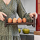 Order Stand with handles for eggs made of dark oak. Foxwoodrus. Livemaster. . Utensils Фото №3