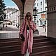coat: Knitted coat of delicate pink color with a hood. Coats. Kardigan sviter - женский вязаный свитер кардиган оверсайз. My Livemaster. Фото №5