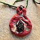 Украшение на шею. Подвески. Гранат. Ручная работа. Кулон. Olivia_knit. Ярмарка Мастеров.  Фото №9