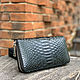Black wallet leather Python. Wallets. exotiqpython. Online shopping on My Livemaster.  Фото №2