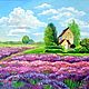 Заказать Картина Прованс - лавандовые поля, масло на холсте. Дарья Каба. Ярмарка Мастеров. . Картины Фото №3