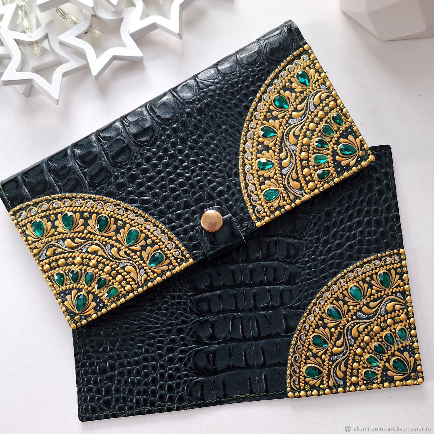 Комплект из натуральной кожи. Кошелек и обложка на паспорт в интернет ...