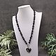 Order Necklace / sautoire natural volcanic lava and black agate with pendant. naturalkavni. Livemaster. . Necklace Фото №3