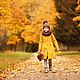 Пальто детское желтое демисезонное для девочки на золотую осень, Верхняя одежда детская, Санкт-Петербург,  Фото №1