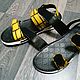 Crocodile leather sandals with Velcro, available!. Sandals. SHOES&BAGS. My Livemaster. Фото №5