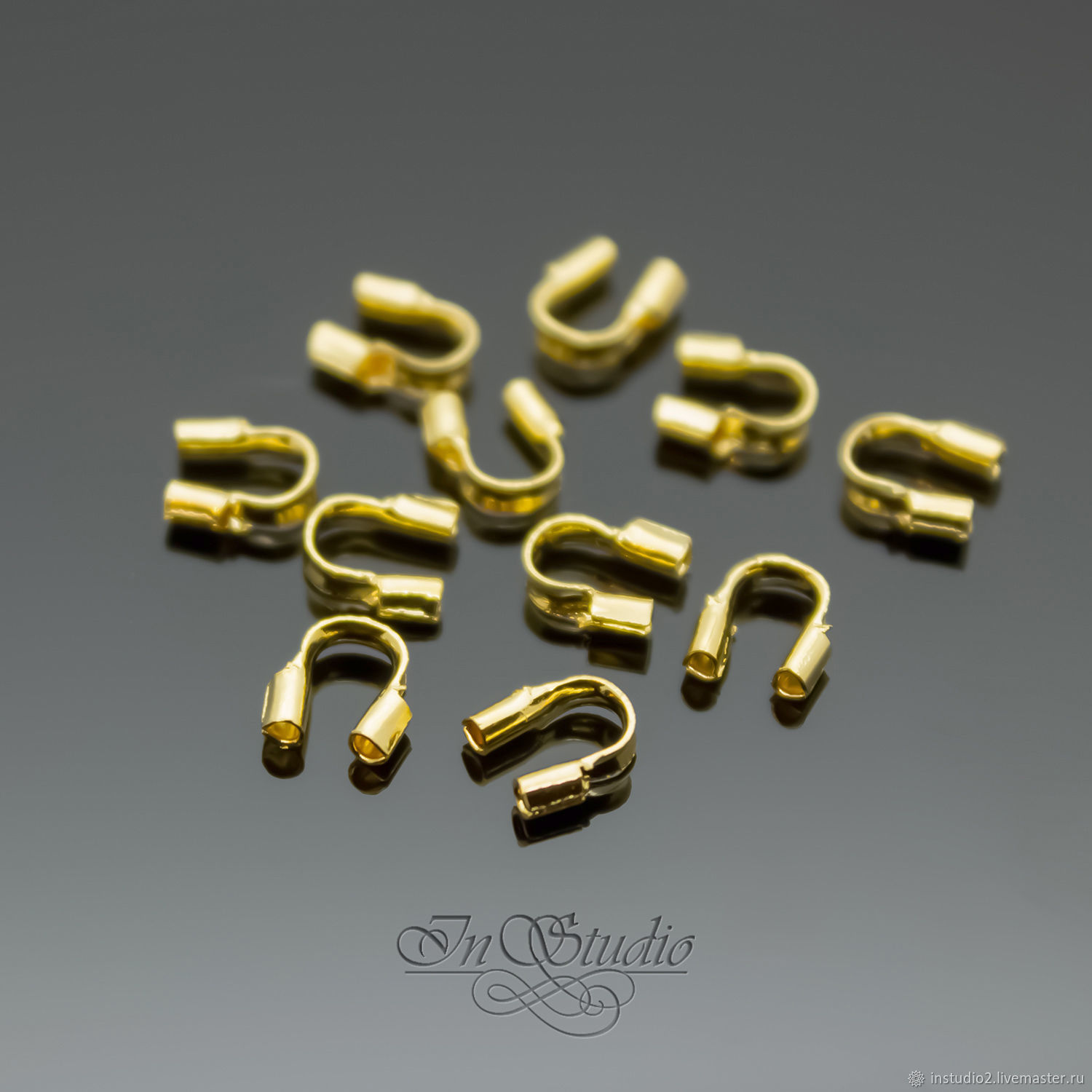 Протекторы для ювелирного тросика ПОЗОЛОТА 10 штук 5 мм Южная Корея ...