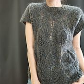 Одежда handmade. Livemaster - original item Stylish Mohair Vest Fashionable Knitted Vest for Women. Handmade.
