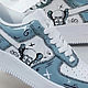 Кроссовки белые с рисунком, кастом Nike Air Force, kaws,ручная роспись. Кроссовки. Olgavolgoart. Роспись одежды и обуви. Кастом. Ярмарка Мастеров.  Фото №12