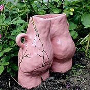 Для дома и интерьера handmade. Livemaster - original item Vase with big buttocks. Ceramic pop vase.. Handmade.