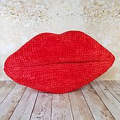 Для дома и интерьера handmade. Livemaster - original item Knitted plush lips 