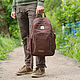 Backpack made of hemp 'Patan', dark brown, Backpacks, Nizhny Novgorod,  Фото №1