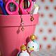 Серьги: Утки / Hello Kitty. Серьги-продевки. LUHAHA. Ярмарка Мастеров.  Фото №4