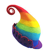 Аксессуары handmade. Livemaster - original item caps: The rainbow Elf. Handmade.