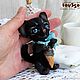 Заказать Котик Сажик Мороженкин мини тедди. Серия Кармашкины. 10см. Toyssoul (CorelZO). Ярмарка Мастеров. . Мягкие игрушки Фото №3