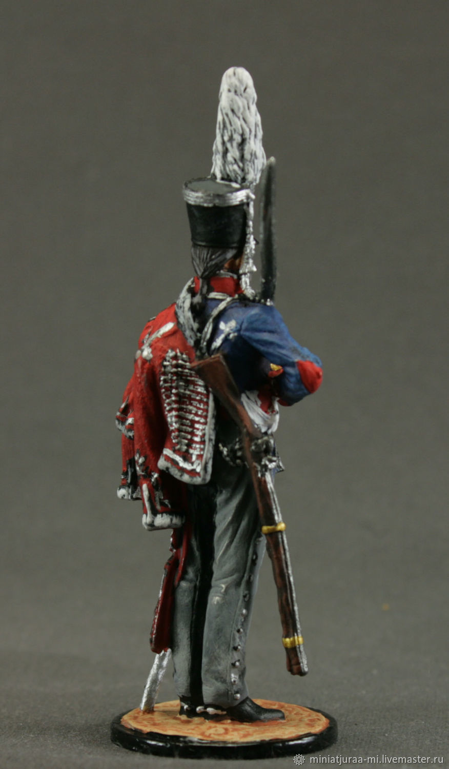 Tin soldier Russia 54 mm Private of the Belarusian hussar regiment figure 