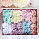 Set of 70pcs knitted volumetric flowers of delicate flowers, Scrapbooking Elements, Sosnovyj Bor,  Фото №1