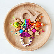 Kit holder for pacifiers and teething toy-rattle