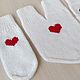 Заказать RussianSocks Подарок на 14 февраля Варежки для влюбленных с сердцем. RussianSocks ВЯЗАНЫЕ НОСКИ ВАРЕЖКИ. Ярмарка Мастеров. . Подарки на 14 февраля Фото №3