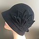 Hat 'Petals' black with embroidery, Hats1, Moscow,  Фото №1