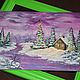 Picture miniature Christmas tree, Pink evening, 20h15, oil. Pictures. Valeria. My Livemaster. Фото №5