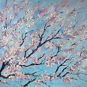 Картины и панно handmade. Livemaster - original item Oil painting on canvas. Spring apricot.. Handmade.