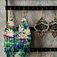 Серьги из бисера. Серьги классические. Nikole-3. Ярмарка Мастеров.  Фото №4