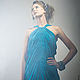 Dress 'Blue cocon'. Dresses. BORMALISA. My Livemaster. Фото №4