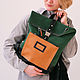 Urban backpack made of Green leather. Backpacks. Mart Bags (martbags). My Livemaster. Фото №4