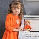 Платье для девочки "Лиса" с ручной росписью. . Alice's&Denis clothes. Интернет-магазин Ярмарка Мастеров.  Фото №2