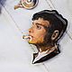 Order Brooch 'portrait of Thomas Shelby, peaky blinders, black, white'. greenfox-23. Livemaster. . Brooches Фото №3