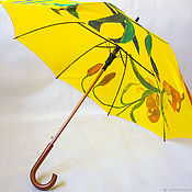 Аксессуары handmade. Livemaster - original item Umbrella with hand painted Tiger Lilies umbrella-cane pattern. Handmade.
