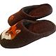 Felted slippers 'Sly fox', Flip flops, Usogorsk,  Фото №1